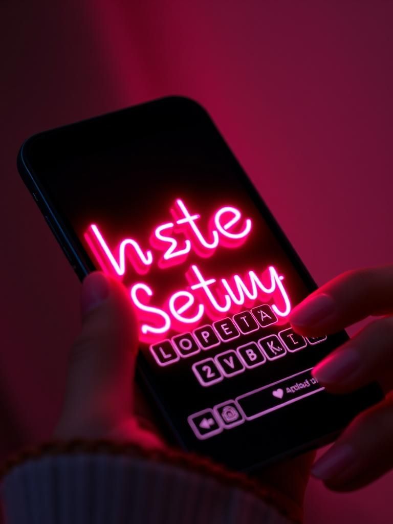 インスタのストーリーでネオン文字の長文を打つ方法